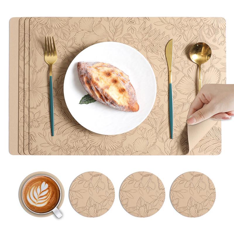 

Lelejia Carved Leather Placemat Set