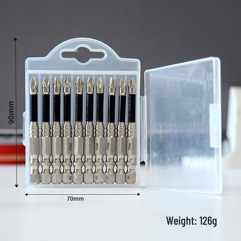 K5 Anti-Slip Shock-Resistant Phillips Screwdriver Bit Set - Strong Magnetic, High Hardness, High Torque.