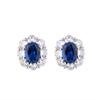 Jewelry Copper Bottom Gold-Plated Simulation Blue Spinel Retro Temperament Three Sets 8 * 10-6 * 8