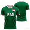 Maglie da Calcio e T-shirt Estive da Donna Stile Stampa 3D Nazionale Irachena Vestibilità Larga Comode Adatte per l'Uso Quotidiano