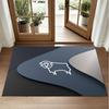 Derby County Football Design Crystal Velvet Rug Soft Decorative Mat for Bedroom Entrance