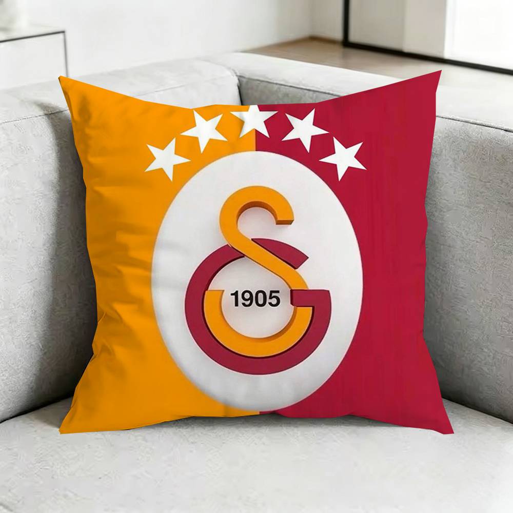 Galatasaray SK s Logo Quadratisch Beidseitig bedruckt Kissenbezug Schlafzimmer Nachttischkissen Sofakissenbezug Geschenk