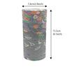 Noguchi Kumataro Tea Garden Tea Caddy, Large Capacity 200g, with Washi Paper and Inner Lid, Waterside Flower Design, Silver, Made in Japan, Stylish