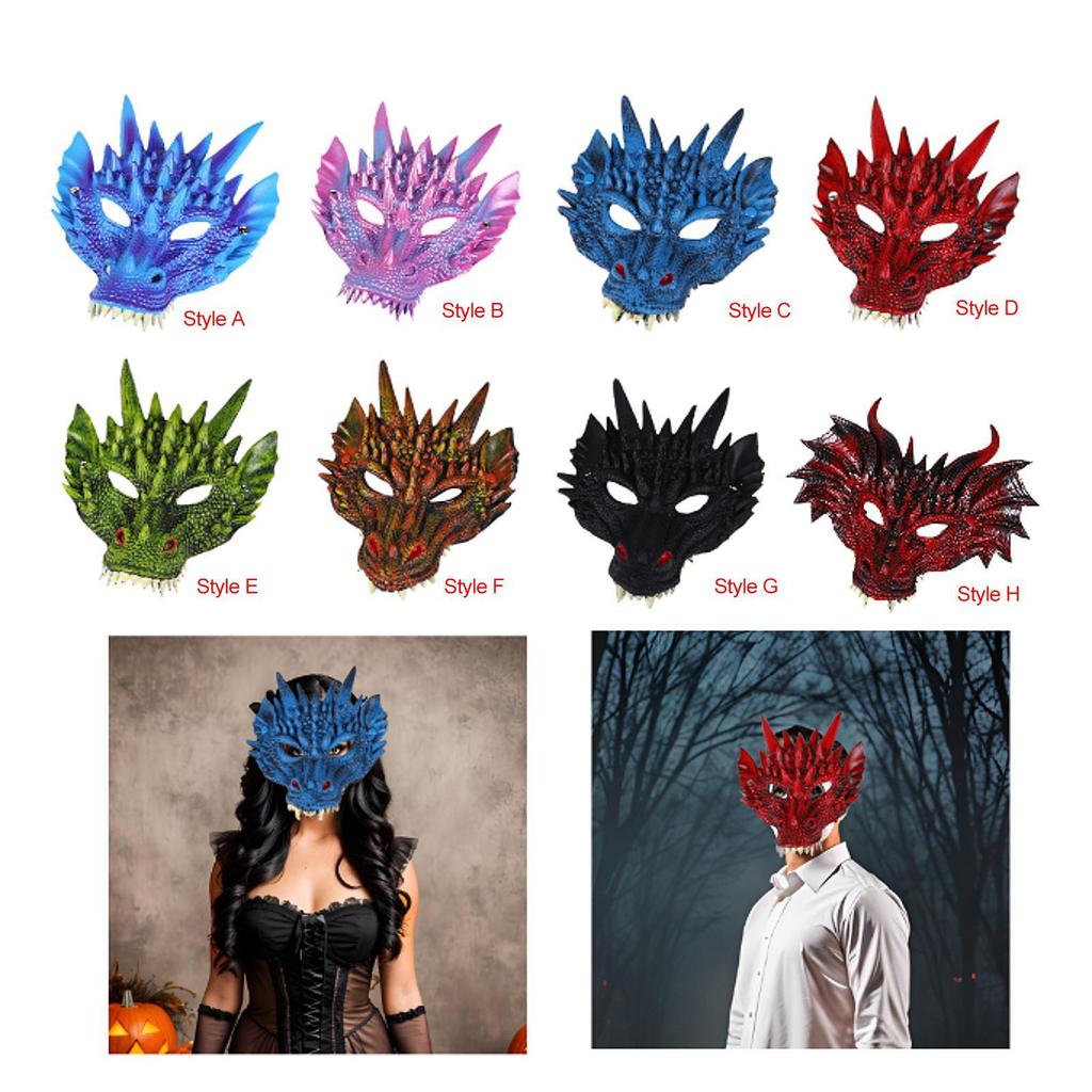 Maschera di Drago Maschera Cosplay Maschera di Animale Spaventosa per Spettacolo Teatrale Gadget per Feste