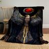 "Egyptian Falcon with Solar Disk Design" Patterned Blanket, Flannel, Suitable for All Seasons, Home Decor, Warm and Cozy
