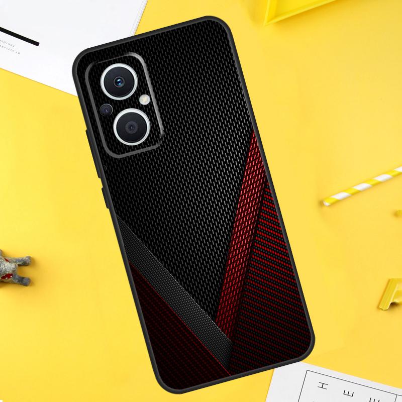 Car Carbon Fibre Pattern For OPPO Reno 7 8 Lite 8T 14F 13F 11F 12F 10 11 12 13 14 Pro OPPO Find X5 X6 X8 X9 Pro Case