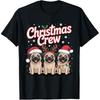 Christmas Crew Xmas Puppy Small Dog Funny Christmas Pug T Shirts Men Streetwear Tee Shirt Short Sleeve Unisex Loose Clothing