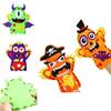 Children's Halloween Puppet Diy Craft Kit For Kindergarten Dress Up Props