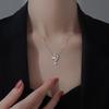 2024 New S925 Sterling Silver Tassel Bird Wreath Necklace with Diamond Inlay , Wheat Spike Charm Pendant for Women , Lig