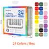 LANGUO 48/72/96 Colors Direct Liquid Colors Acrylic Paint Pens Brush Marker Pen for Student DIY Graffiti  Drawing Painting Pen