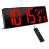 16.5 Inch Home Office Classroom USB Power Alarm Clock Multifunctional Large Digital Wall Clock LED Large Display Count Timer