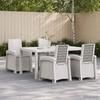 Garden Dining Set 5 pcs. White and Light Grey PP
