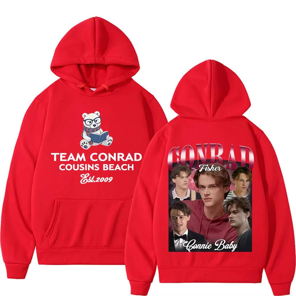 Team Conrad Cousins Beach Hoodie Summer I Turned Pretty Hoodies Fashion Fashion Print Long Sleeve Unisex Casual Print sweatshirt Fashion Oversized