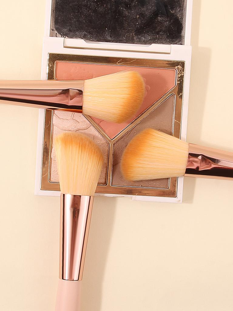 3pcs Portable Blush Brush, Conture Brush, Facial Soft Bristle Makeup Brush, a Multi-functional Makeup Tool for Beginners