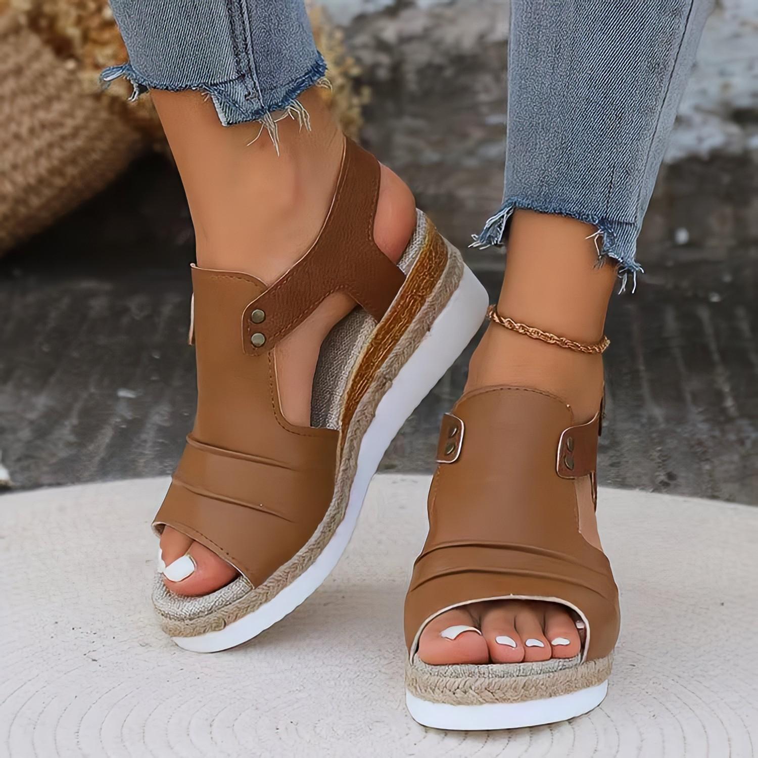 Women Wedges Sandals Summer Lightweight Shoes for Women Platform Casual Sandals Women Beach Luxury Designer Sandals 35EUCN36 1960₽