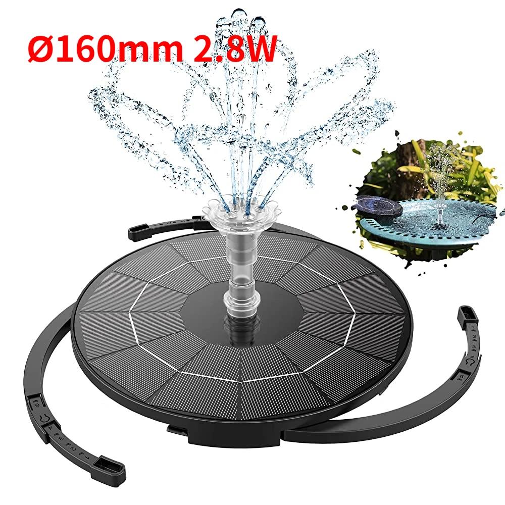 

3.5W/2.8W Outdoor Solar Fountain Circular Split Design Fountain Multiple DIY Nozzles Kit Solar Bird Bath Fountain Pump