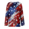 Women’s Long Sleeve Crewneck Top with Star Print Loose Fit Pullover Casual Style Comfortable Soft Fabric for Daily Wear