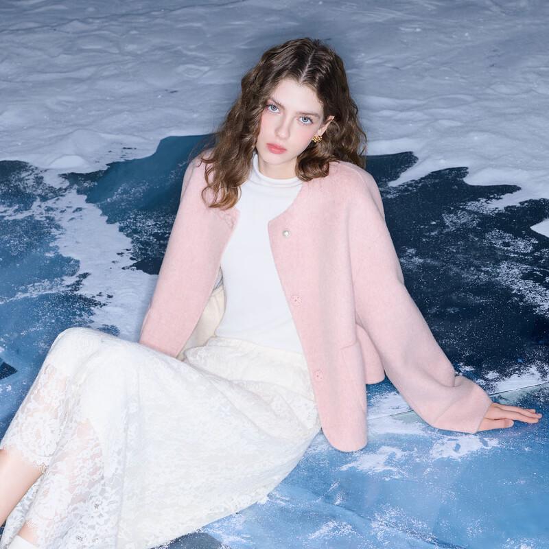 Sancai 2025 Winter Double-faced Wool Short Coat