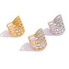Ensemble Tendance Bagues Empilables ajourées Acier Inoxydable Minimaliste Pièces Statement Bague enveloppante ajourée Pour le quotidien