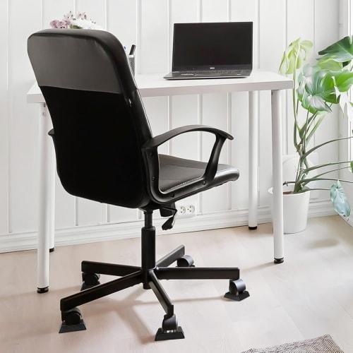 JUTOSU Caster Stoppers, Set of 4, Rubber Caster Chair Stoppers, Anti-Slip, Quiet, Vibration Absorbing, Scratch-Resistant, Protective Pads for Furnitur