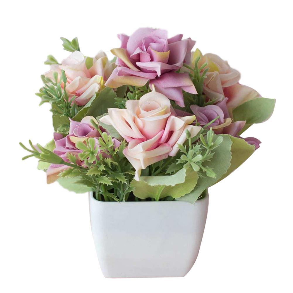 

LCP искусственный цветочный горшок бонсай этап свадебная композиция домашний декор фиолетовый