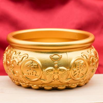 Cuencos de latón con forma de cornucopia para atraer la riqueza, la buena suerte y el poder mágico. Pequeño adorno de escritorio para decoración del hogar.