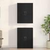 Wall Cabinet 2 Pcs Black Oak Effect 69.5 X 34 X 90 Cm