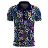 Funny Skull 3D Print Short Sleeve Polo Shirts For Clothes Casual Mexico Lucky Skeleton Graphic Lapel POLO Shirt Button Tops