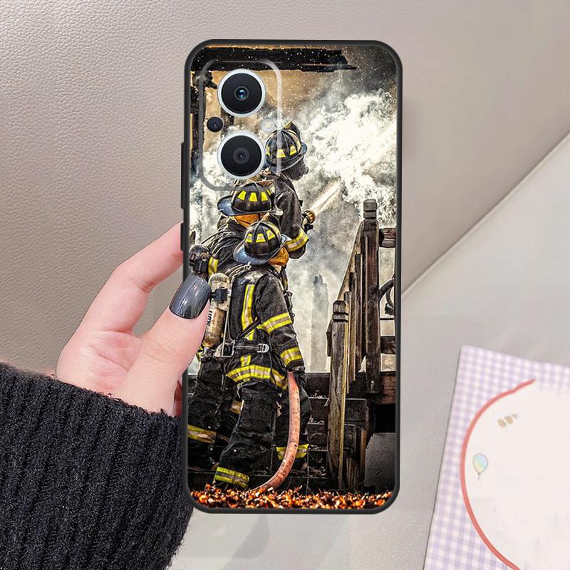 Firefighter Heroes Fireman Funda For OPPO Reno 13 11 12 14 Pro 13F 14F 12F 11F 7 8 Lite OPPO Find X5 X6 X8 X9 Pro Case
