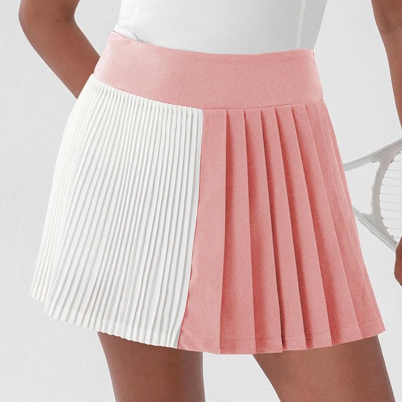 Womens High-Waisted Stretch Sport Skirt Yoga Running Golf Tennis Workout Slim Fit Solid Color