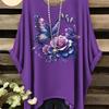 Printed Design-NotTextured, butterfly floral pattern printed short sleeves,