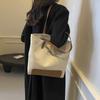 Original design simple high-end commuter canvas tote literary and casual versatile student portable shoulder bag
