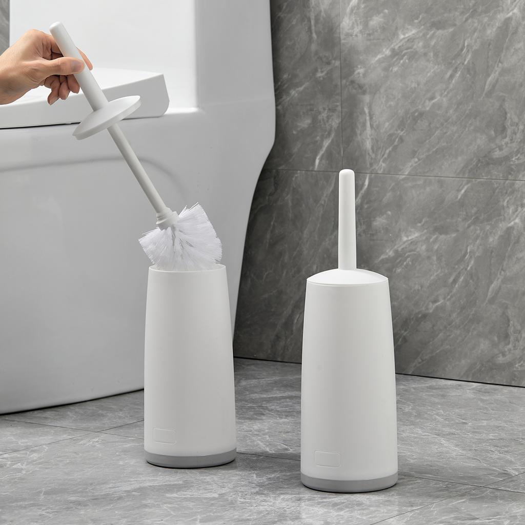 Spritzwassergeschützter Griff Toilettenbürste Mit Ständer Weiche Borsten Kunststoff Toilettenreiniger Badezimmer Toilettenreinigungswerkzeuge