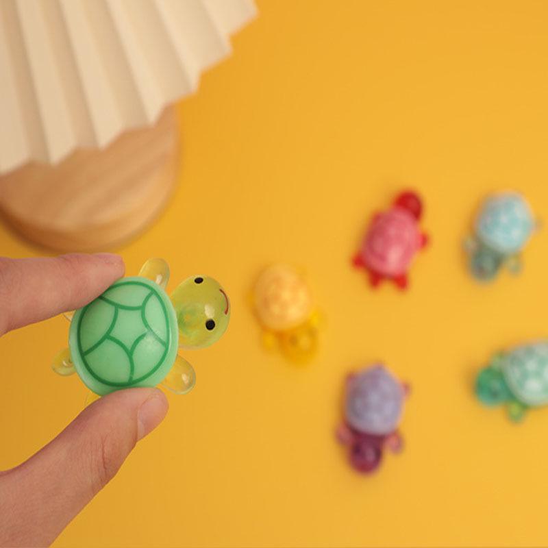 Colorful Luminous Mini Resin Turtle Toy - Glowing Marine Animal Model