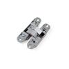 Charnières invisibles - EMUCA - Lot de 2 - Charge 60 kg - Ouverture 180° - Zamak gris métallisé