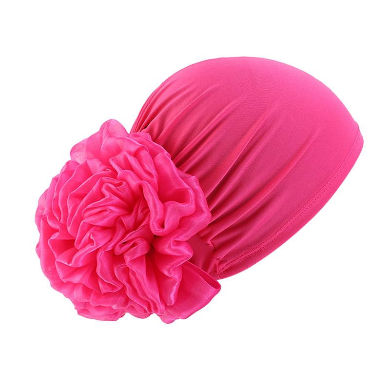 Women Elastic Turban Cap Flower Headscarf Muslim Hijab Undercap Bonnet Hair Loss Cover Chemo Cap Islamic Head Wrap Beanie