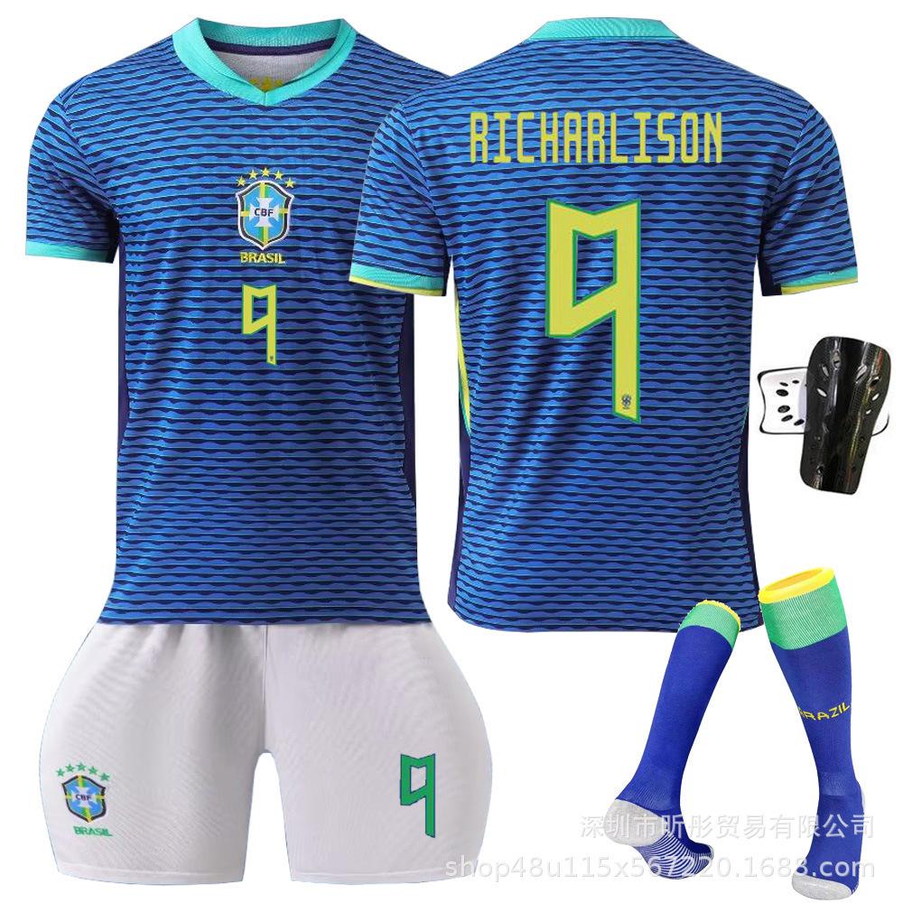 2024 Brazil Away Jersey Neymar Vinicius Adult Children Student Training Suit Men's and Women's Jerseys