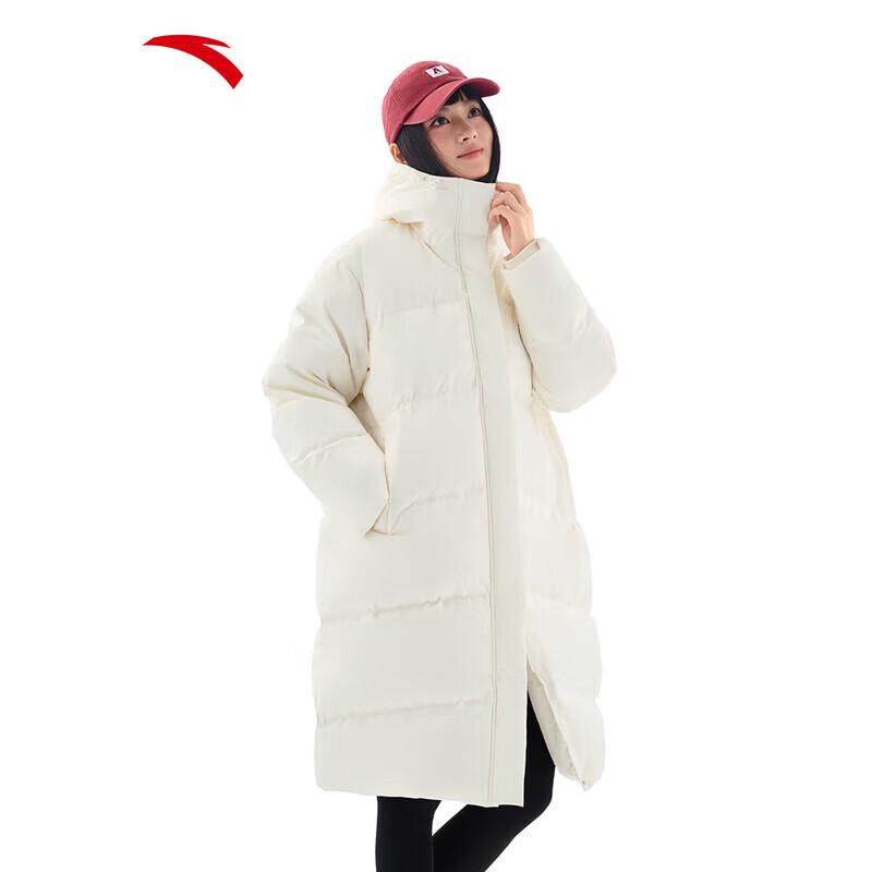 ANTA Women's Six-Degree Core Mid-Length Hooded Puffer Down Jacket