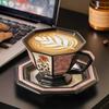 Retro Floral Ceramic Cup and Saucer Set European Afternoon Tea Tableware Elegant Coffee Mug with Plate Decorative Home Gift