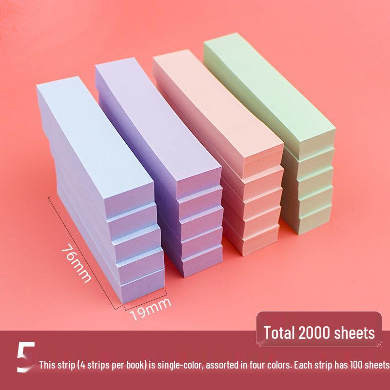 Sticky Notes for Students: Creative & Adhesive Memo Pads, Small Strips, Reusable, Self-Adhesive Labels