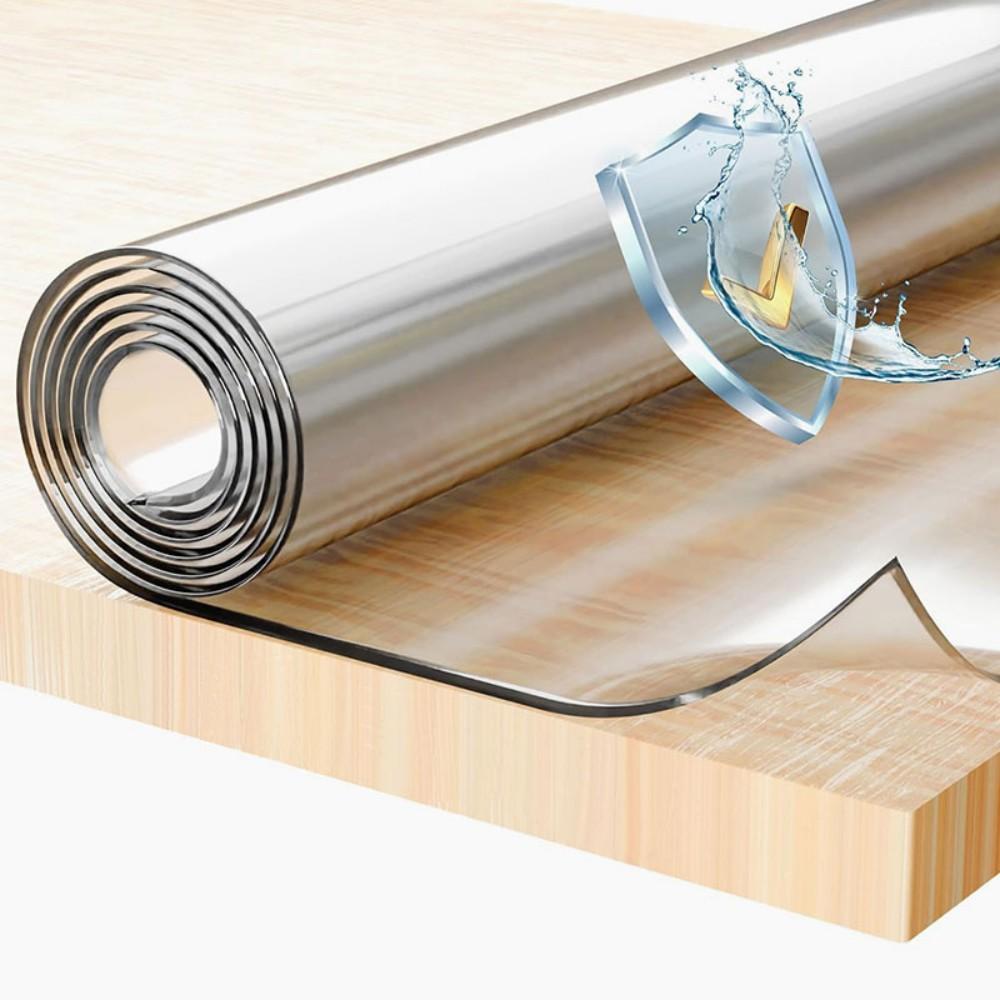 Transparent PVC Table Cover, PVC Tablecloth Protective Film, Heat-resistant High-quality Scratch-proof Table Cover for Home Dining Setups