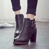 New Retro High Heel Elastic Belt Buckle Short Boots Fashionable High Heel Ankle Boots for Women
