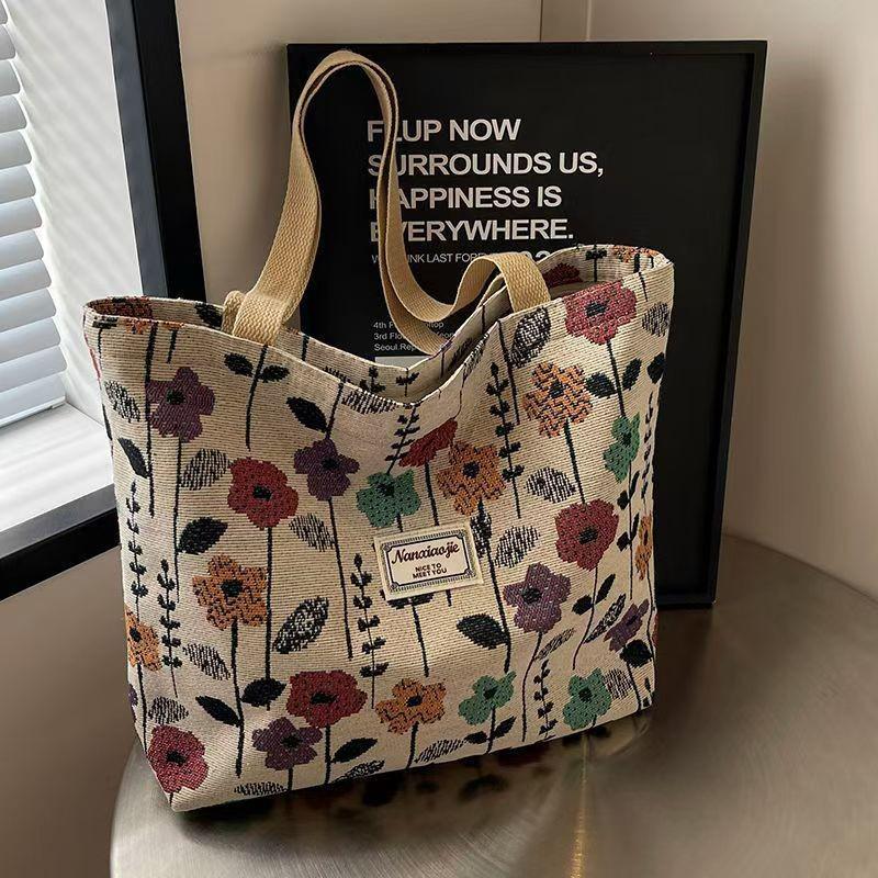 2024 Canvas Tote: Large-Capacity Shoulder Bag for Women - Stylish, Versatile Commuter Handbag