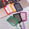 PU Neck Strap Card Bus ID Holders Card Holder Lanyard Leather Card Sleeve Women Men PU Bank Card Name Credit Card Holders