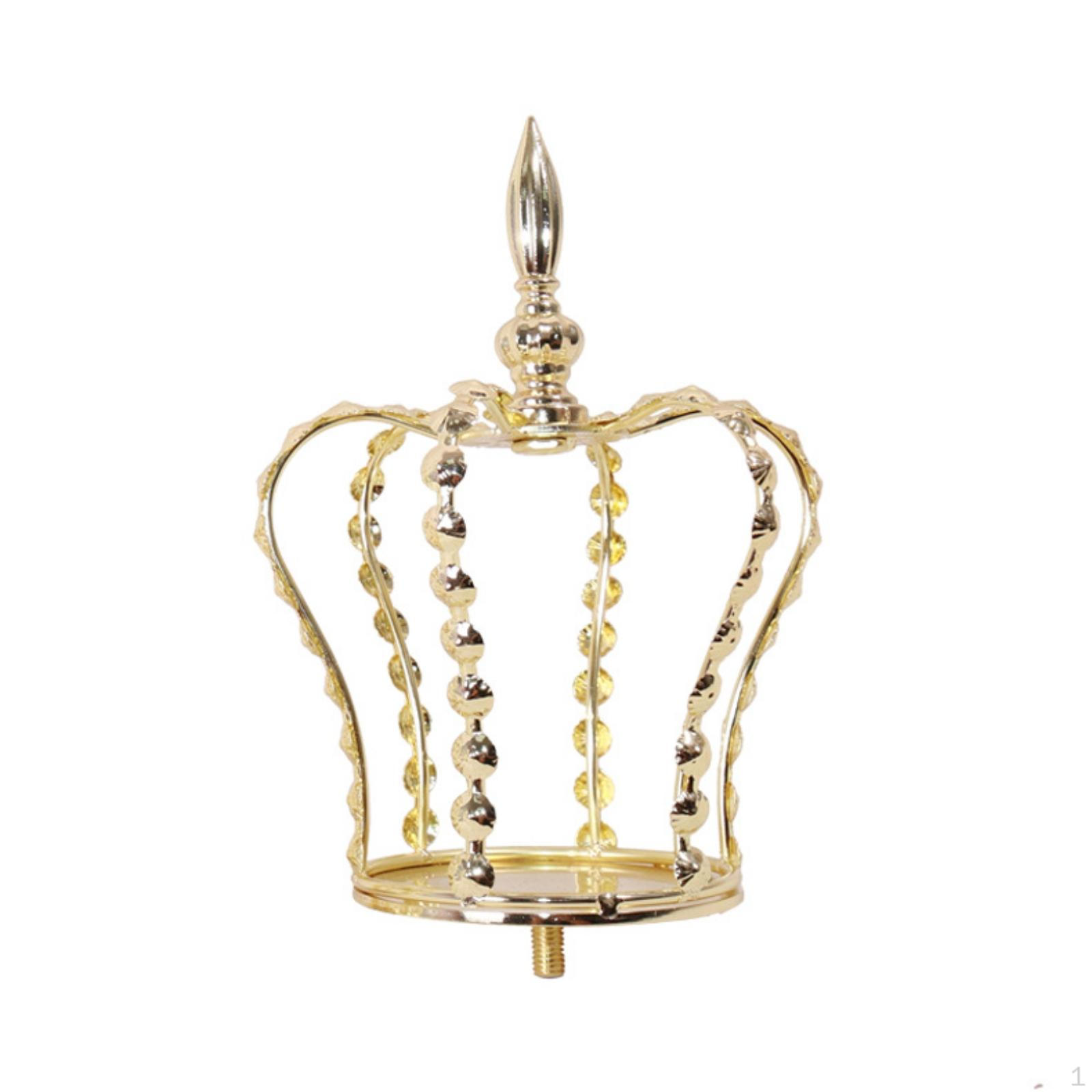 Metal Crown Electroplated Beaded Headpiece Curved Arches Female