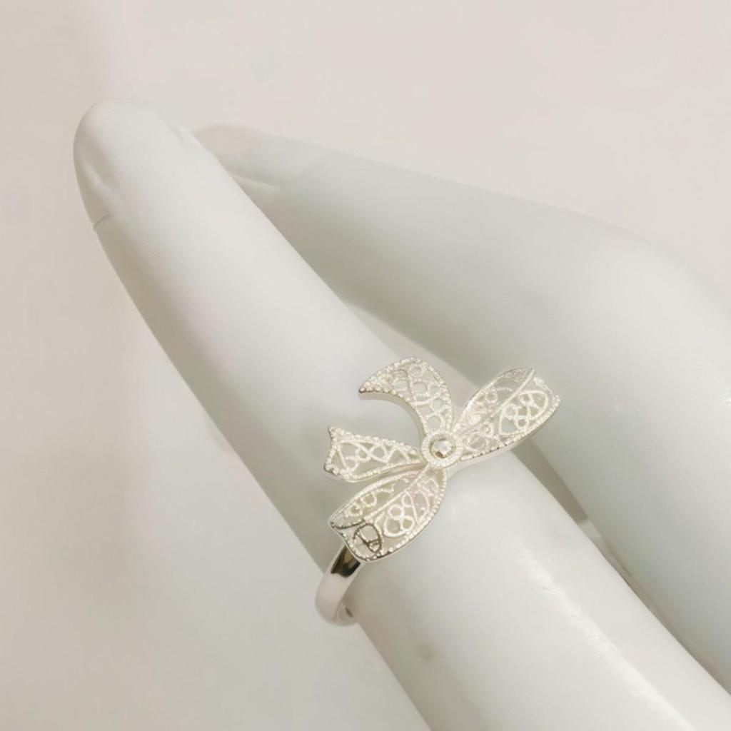 Sweet Bow Adjustable Open Ring for Women - Elegant & Fashionable Index Finger Accessory