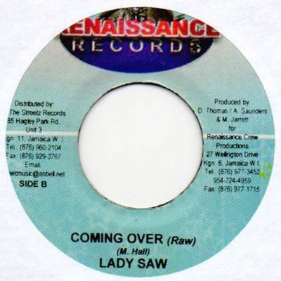 7inch Record LADY SAW - Coming Over NONE Renaissance Rec 2003 Jamaica Reggae, Ska & Dub Used