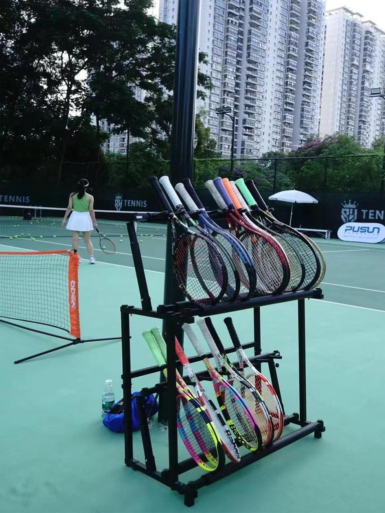 Wall-Mounted Racket Display: Badminton and Tennis Storage Hook