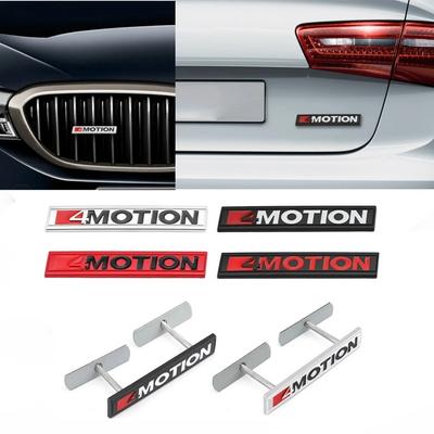 Adesivo automotivo com o logotipo 4MOTION, emblema para capô dianteiro, emblema para grade, compatível com Tiguan, Golf 4, 7, Touareg e Arteon.