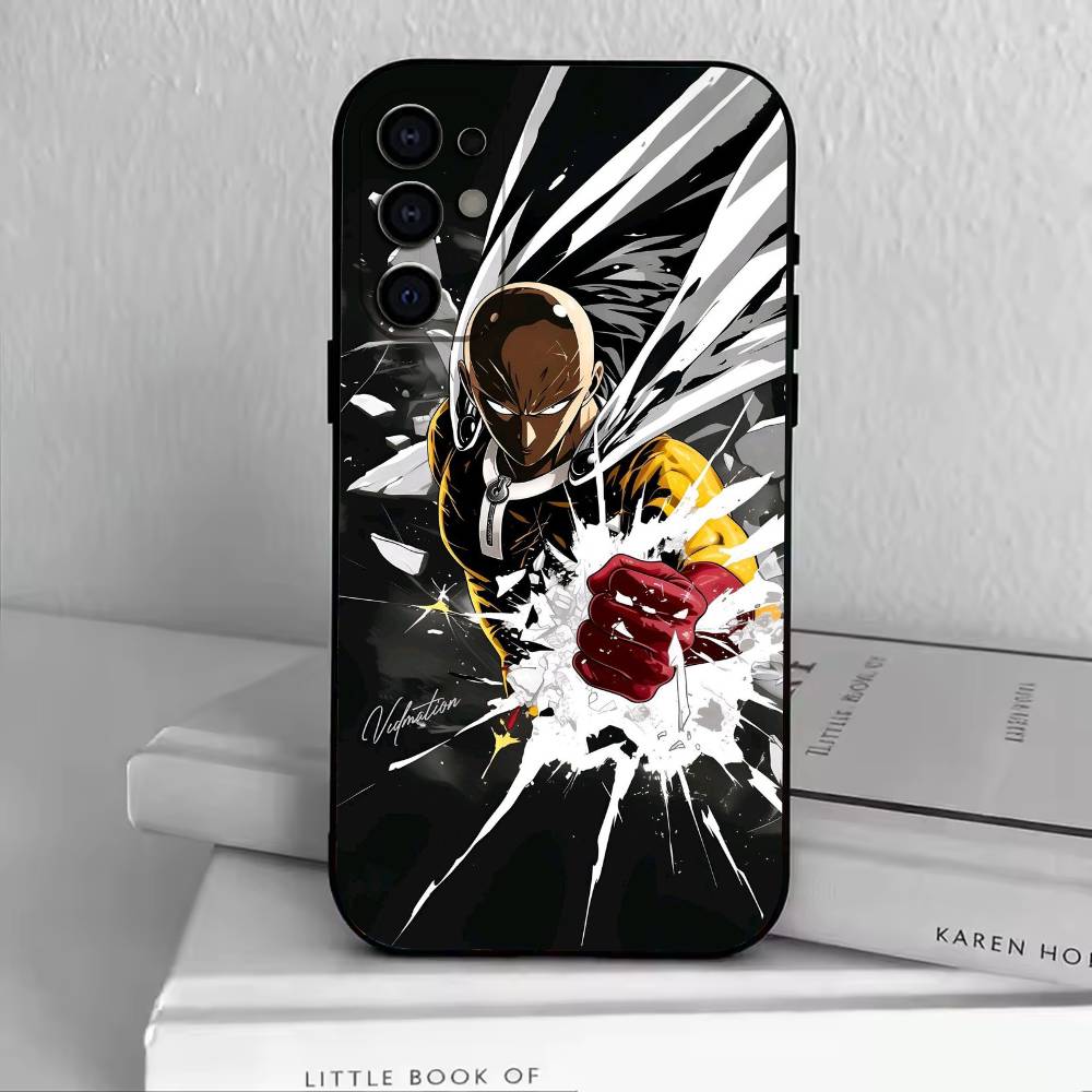 OO-One-Punch M-Man Phone Case For Samsung S25,S24,S21,S22,S23,S30,Ultra,S20,Plus,Fe,Lite,Note,10,Black Cover